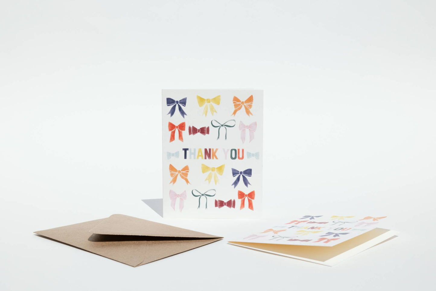 Rainbow Bows Thank You Card