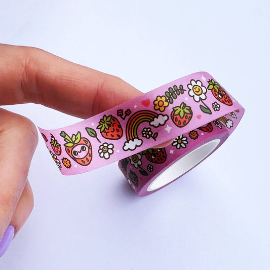 Strawbebby Print Washi Tape