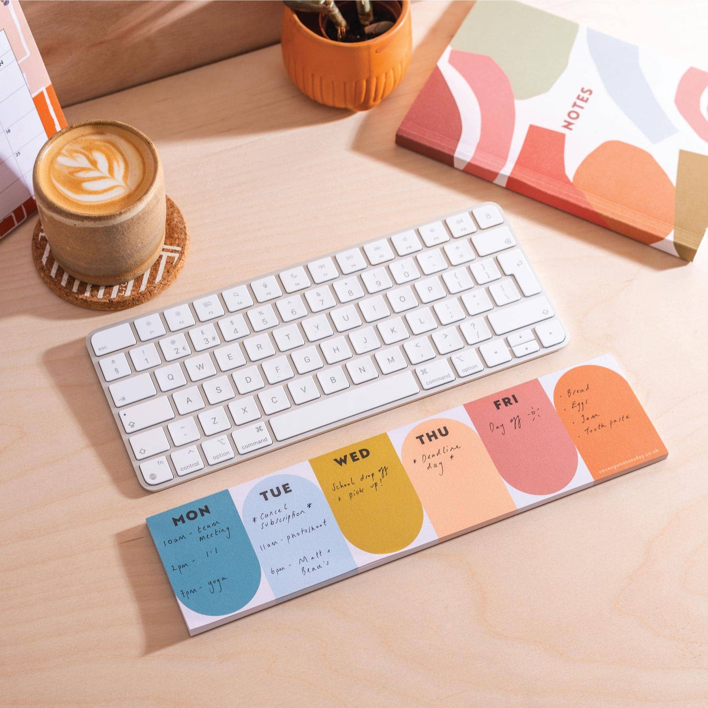 Keyboard Weekly Planner Pad - Nature Arches