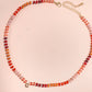 Mini Initial Multi Color Beaded Necklace