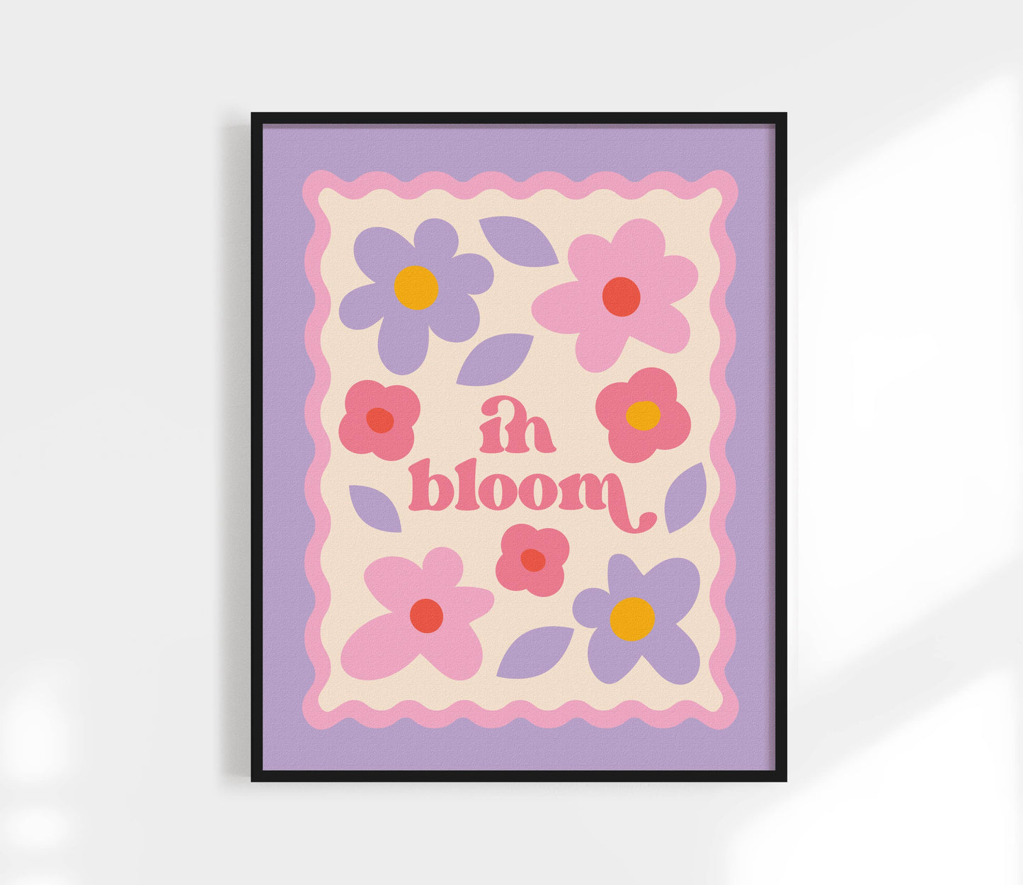 In Bloom - Retro Flower Art Print