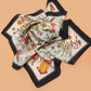 Botanical Print Silky Feel Bandana Scarf