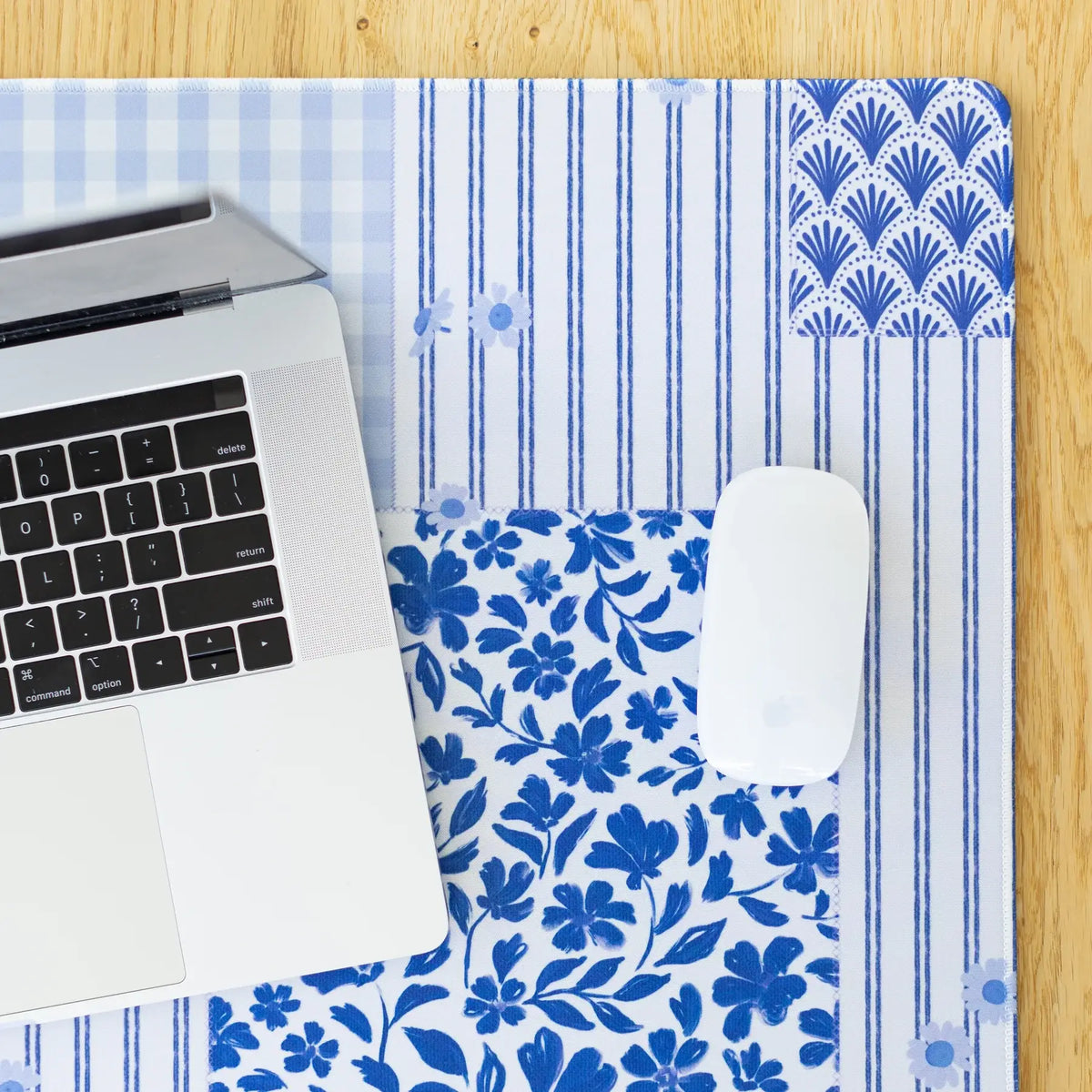 Coastal Patchwork Desk Pad - Small