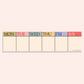 Keyboard Weekly Planner Pad - Scandi