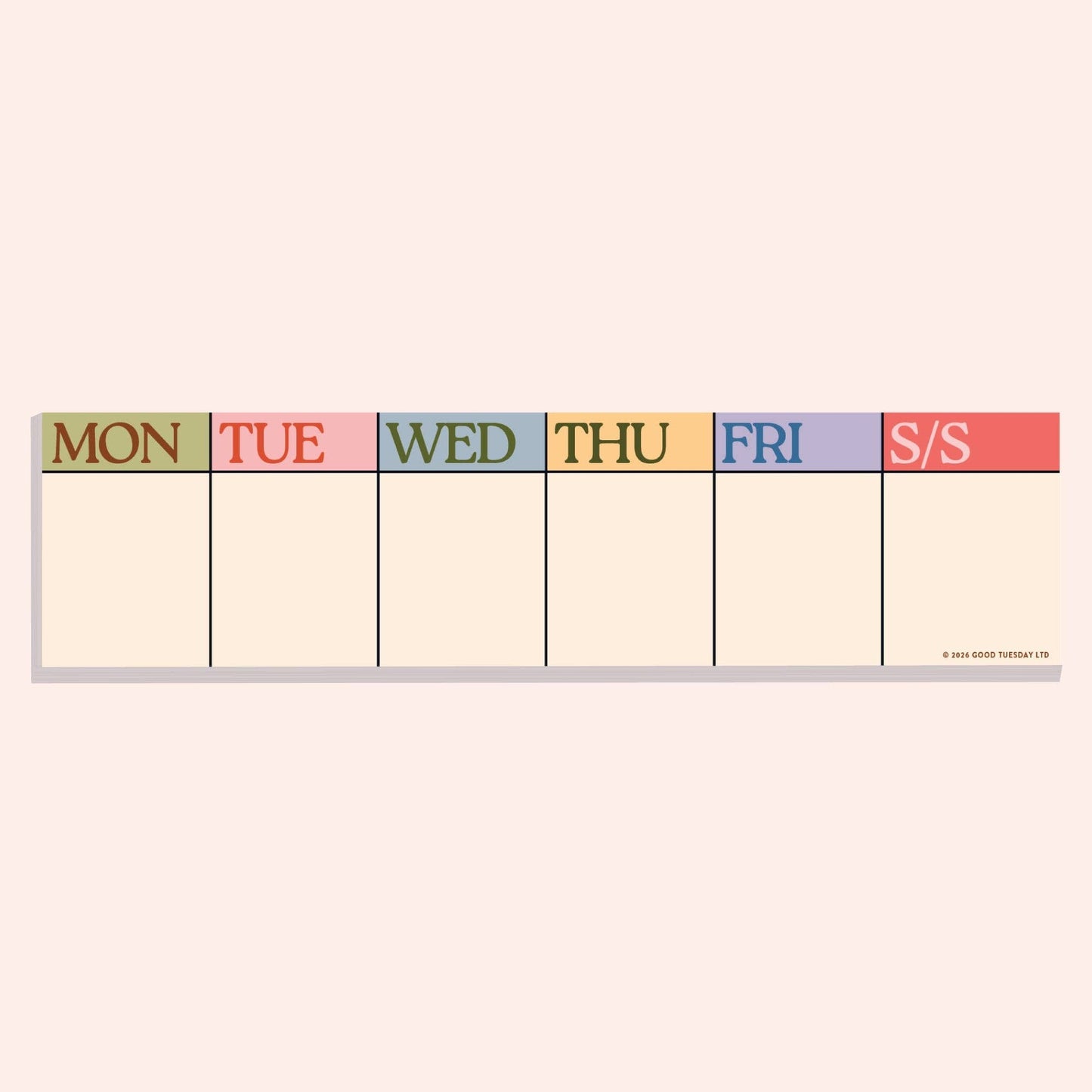 Keyboard Weekly Planner Pad - Scandi