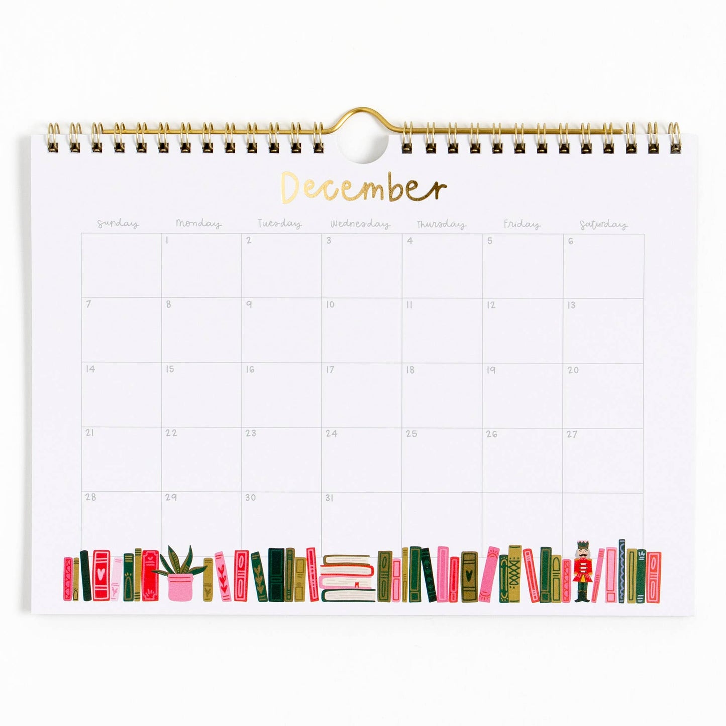 Book Lover's 2025 Spiral Wall Calendar