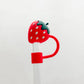 Red Strawberry Straw Cover