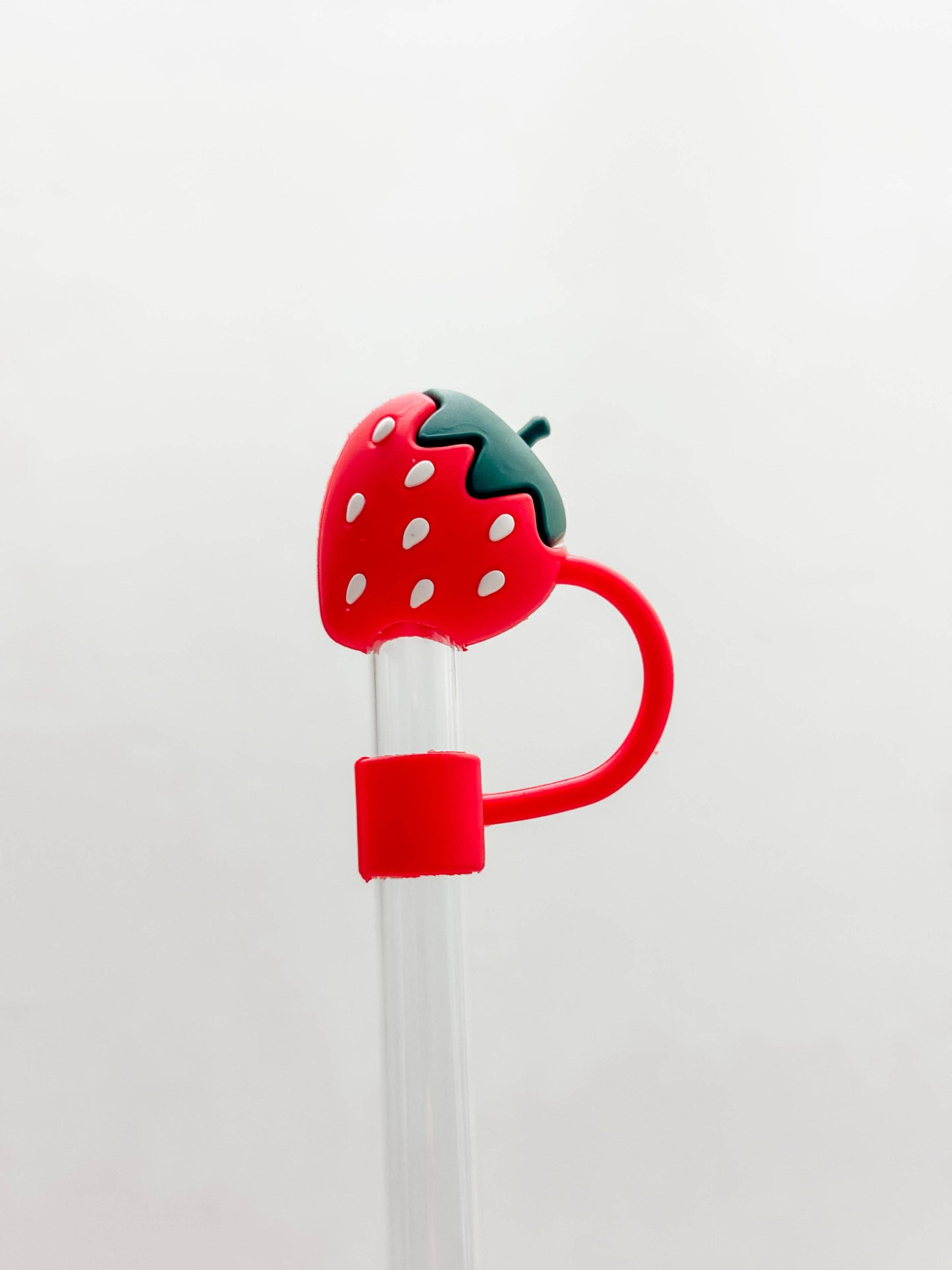 Red Strawberry Straw Cover