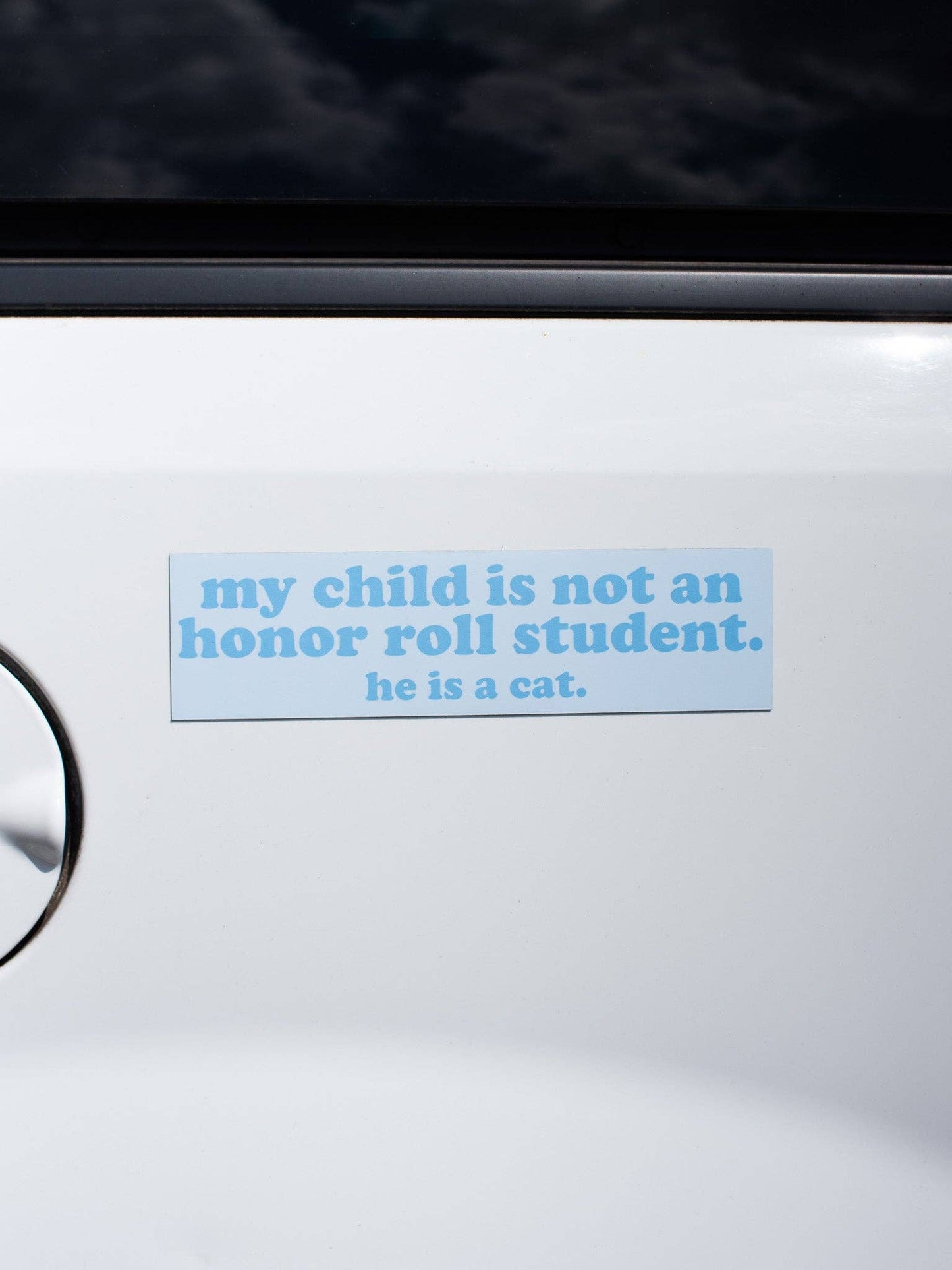 Honor Roll Cat Bumper Magnet- Blue