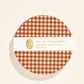 Tan Gingham Coasters - Set of 4
