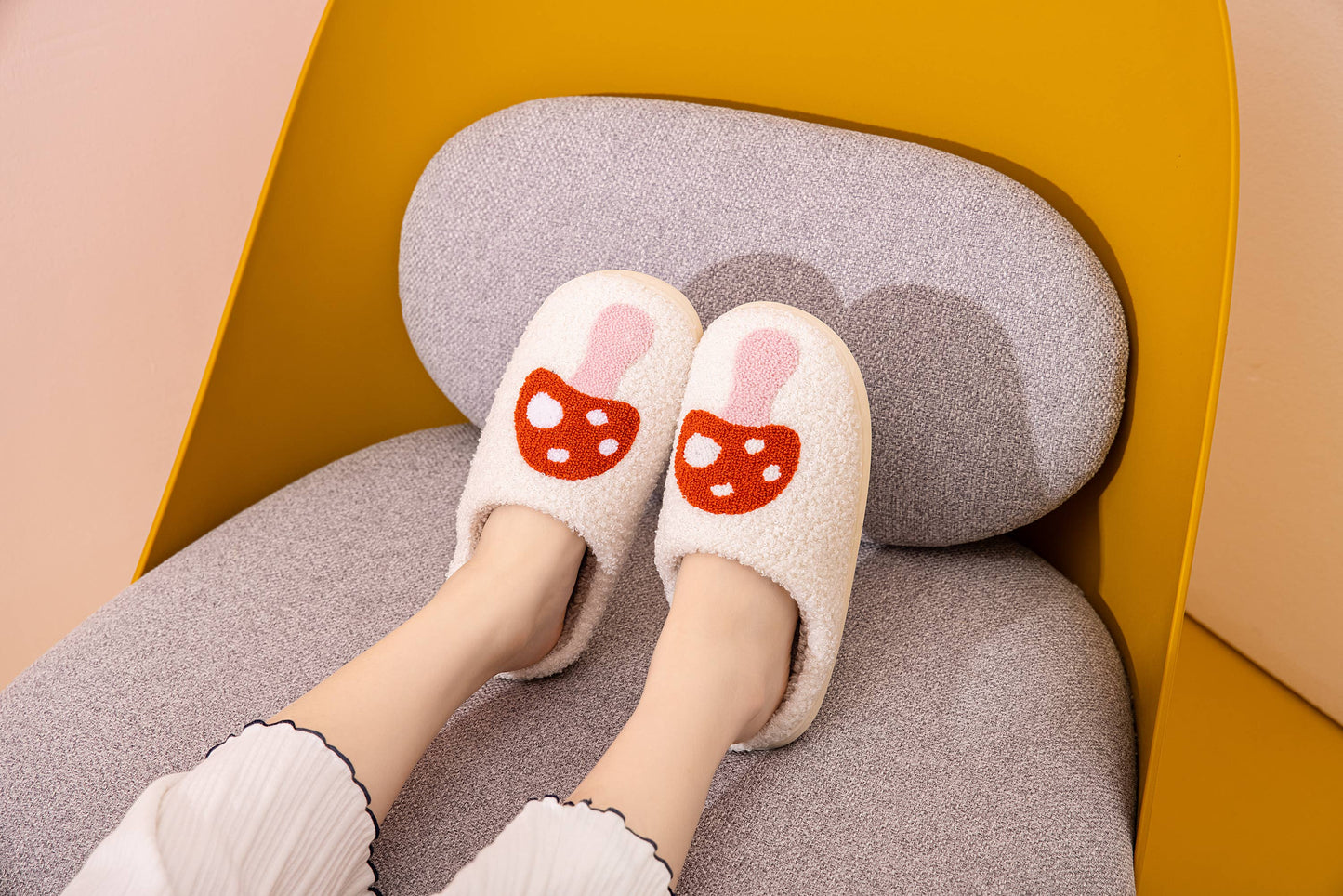 Mushroom Plush Slippers