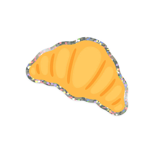 Glitter Croissant Sticker