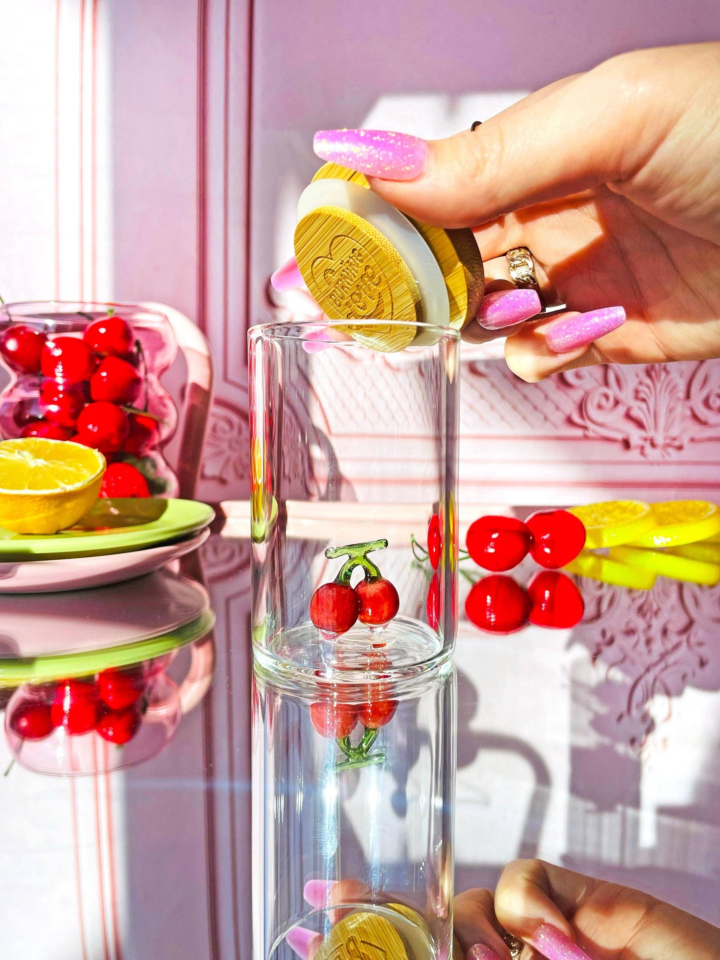 Maraschino Cherry Glass Jar