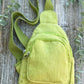 Lime Corduroy Sling Bag - The Corey