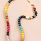 Natural Agate Glass Semi Precious Bead Necklace