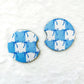 Blue Coquette Bow & Checkers, Car Coasters 2-Pack