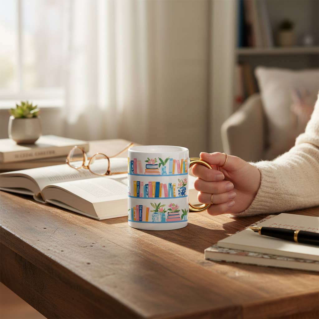 Book Shelfie Ceramic Mug