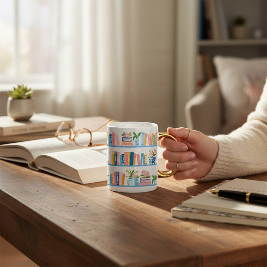 Book Shelfie Ceramic Mug