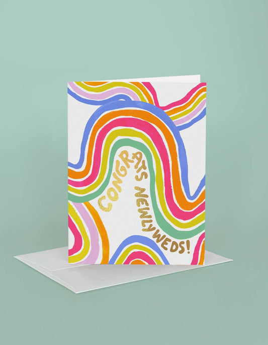 Groovy Newlyweds Greeting Card