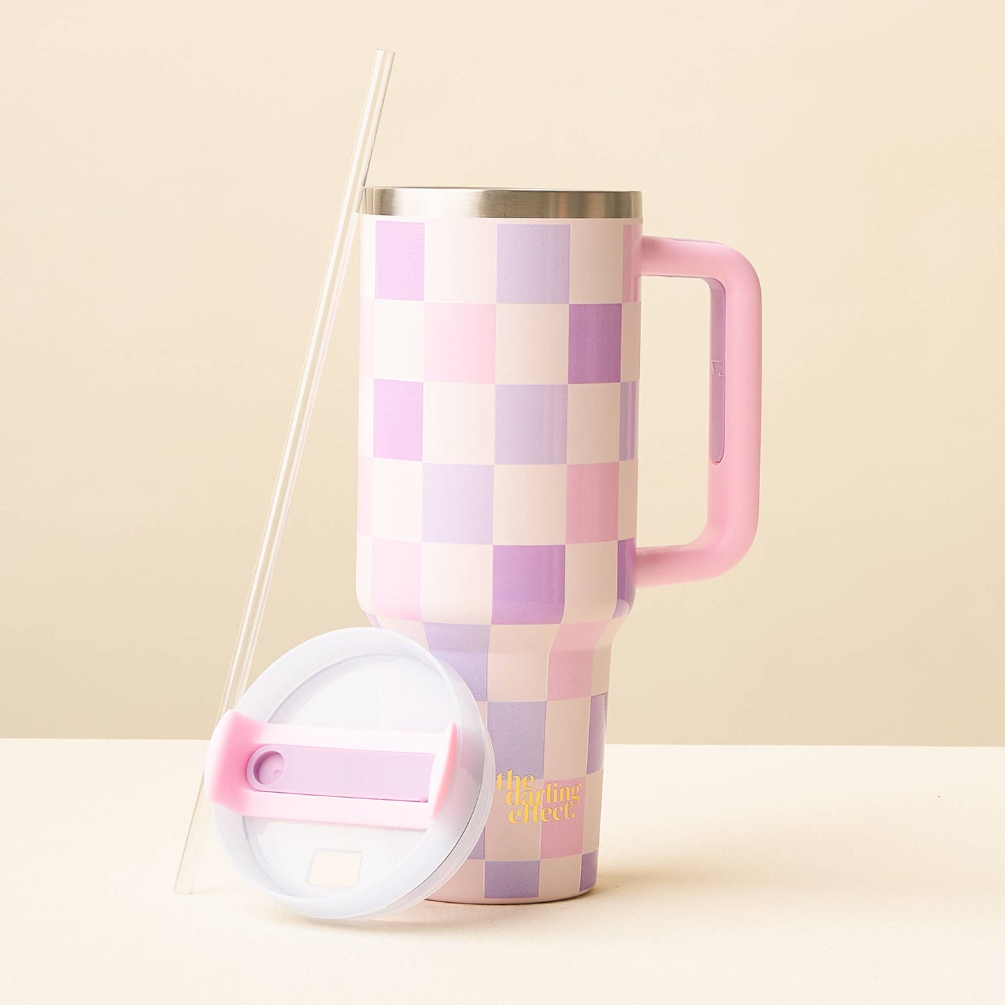 Purple Checker Take Me Everywhere Tumbler - 40 oz