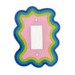 Blue, Lime, Pink Squiggle Light Switch Plate