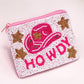 Western Cowgirl Howdy Beaded Coin Purse