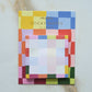 Rainbow Check Sticky Notepad