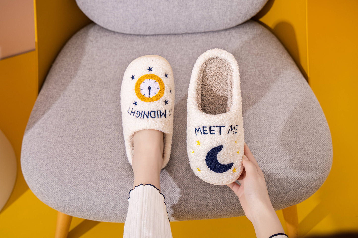 Meet Me At Midnight Plush Slippers