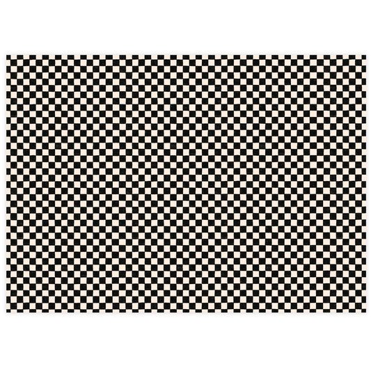 Black Checker Tissue Paper