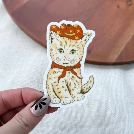 Cowboy Kitty Sticker