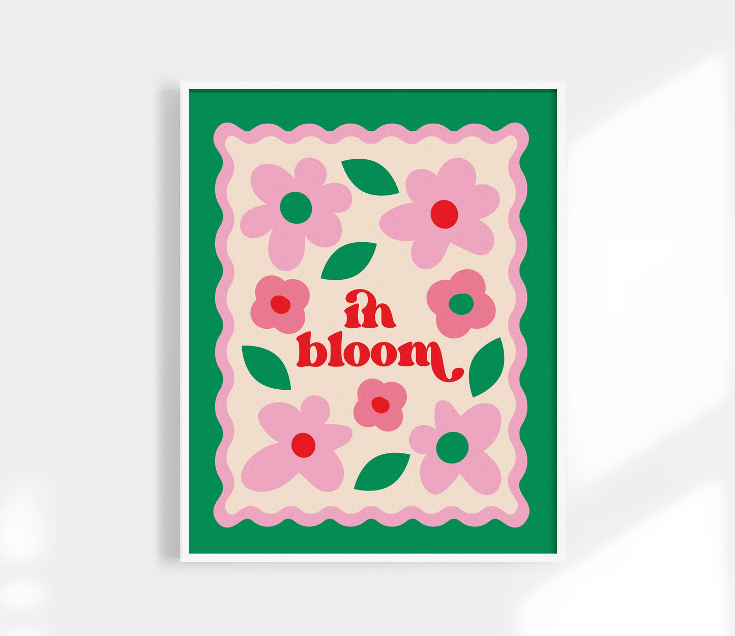 In Bloom - Retro Flower Art Print