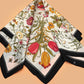 Botanical Print Silky Feel Bandana Scarf
