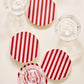 Pink and Maroon Striped Coaster - Set of 4