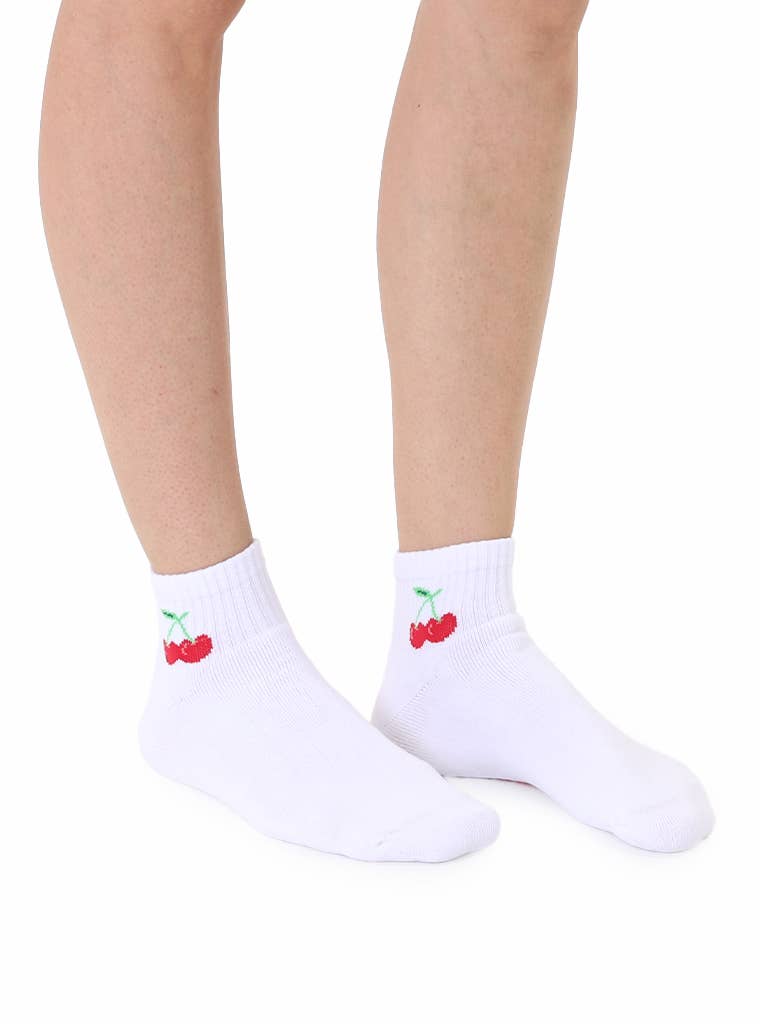 Cherry Ankle Socks