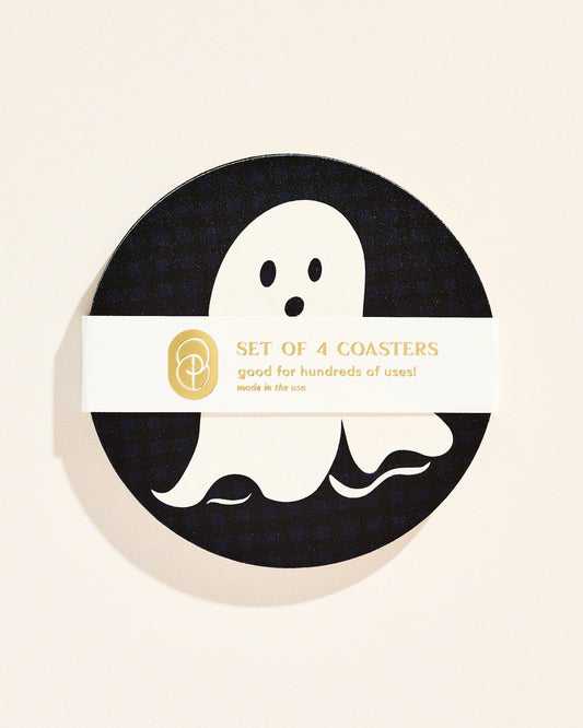 Spooky Ghost Coasters - Set of 4