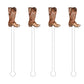 Cowboy Boots Acrylic Stir Sticks Drink Stirrers