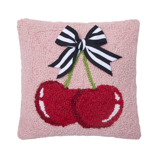 Cherry Bow Hook Pillow