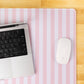 Pink Stripes Desk Pad