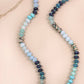 Natural Agate Glass Semi Precious Bead Necklace