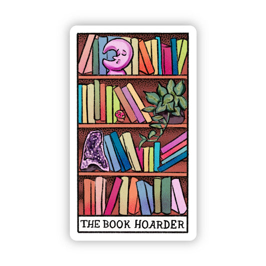 The Book Hoarder Tarot Card Sticker