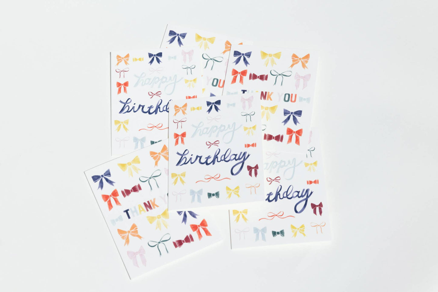 Rainbow Bows Thank You Card