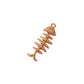 Fish Bones Gold Charm