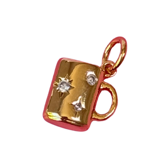 Coffee Mug Charm (Gold + Silver)