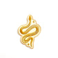 Metallic Gold Snake Embroidered (Iron-On) Patch