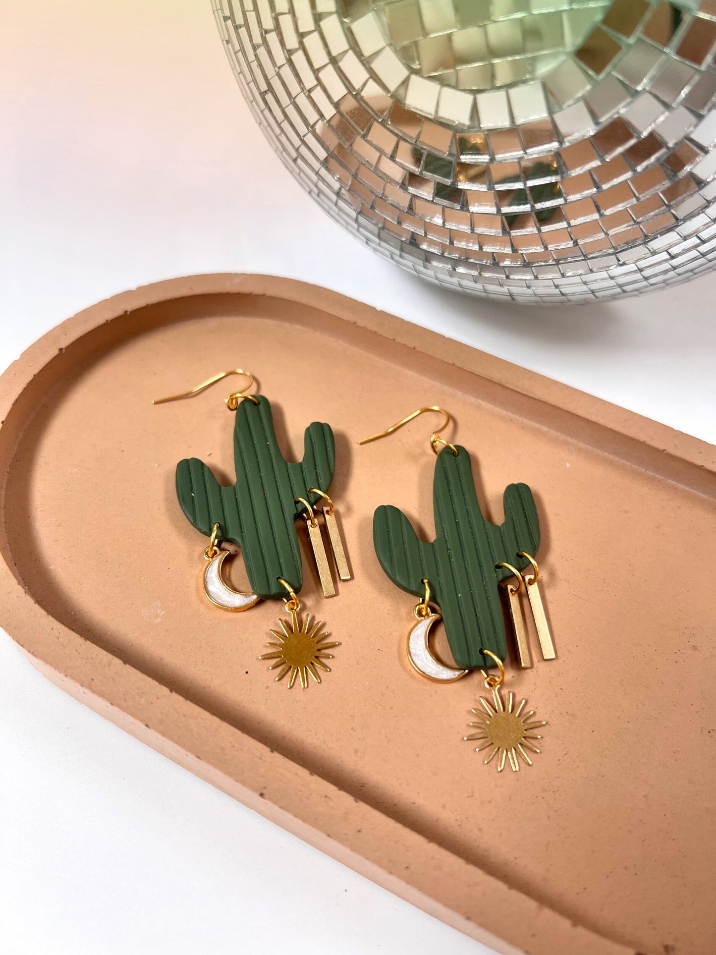 Sahara Asymmetrical Cactus Dangles