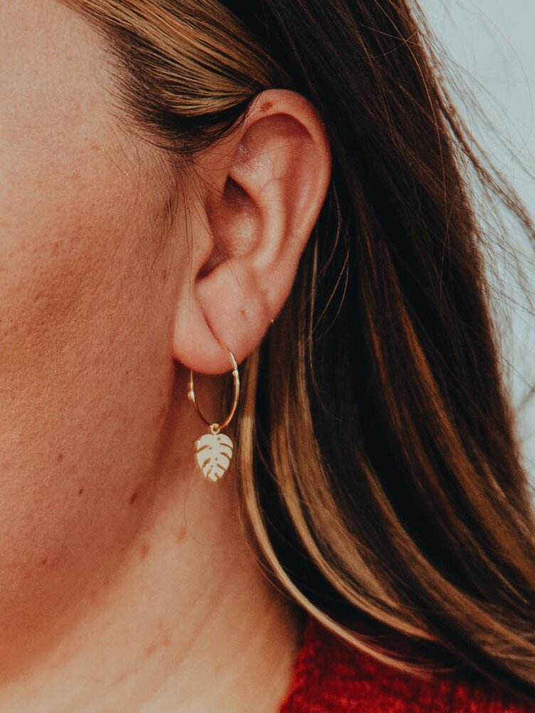 Monstera Earrings